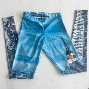 BlackMilk NYC City Skyline Leggings | XS | Polyester/Elastane RARE Blue Shiny